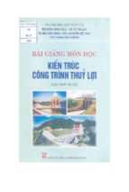 Bài giảng môn học kiến trúc công trình thuỷ lợi