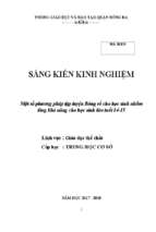 Skkn một số phương pháp tập luyện bóng rổ cho học sinh nhằm tăng khả năng cho học sinh lứa tuổi 14 15