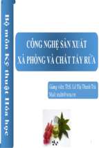 Công nghệ sản xuất xà phòng và chất tẩy rử