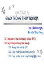 Bài giảng công trình trên hệ thống thủy lợi giao thông thuỷ nội đị