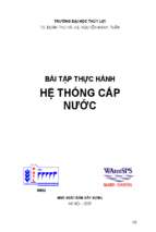 Bài tập thực hành hệ thống cấp nước (dự án tăng cường năng lực đào tạo cho trường đại học thuỷ lợi của chính phủ đan mạch   danida