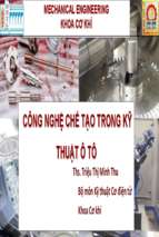 Công nghệ chế tạo trong kỹ thuật ô t