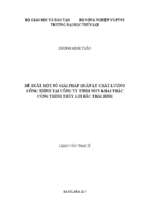 đề xuất một số giải pháp quản lý chất lượng công trình tại công ty tnhh mtv khai thác công trình thủy lợi bắc thái bình  