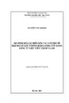 Mô hình hóa sự biến đổi lớp phủ bề mặt do lũ lụt ở đồng bằng sông cửu long bằng tư liệu viễn thám và gis