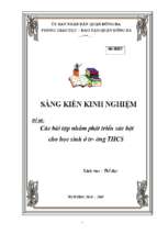 Skkn các bài tập nhằm phát triển sức bật cho học sinh ở trường thcs