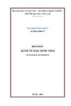 Bài giảng kinh tế học sinh thái = ecological economic