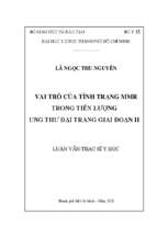 Vai trò của tình trạng mmr trong tiên lượng ung thư đại tràng giai đoạn ii