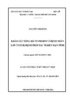 Khảo sát nồng độ nt probnp ở bệnh nhân lớn tuổi bị bệnh phổi tắc nghẽn mạn tính