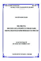 Giá trị của protein gắn acid béo cơ tim (h fabp) trong chẩn đoán sớm nhồi máu cơ tim cấp