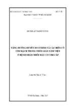 Tăng đường huyết do stress và các biến cố tim mạch trong thời gian nằm viện ở bệnh nhân nhồi máu cơ tim cấp