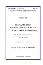 Khảo sát tình hình tăng huyết áp ở người cao tuổi tại khoa khám bệnh bệnh viện quận 7