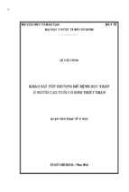 Khảo sát tổn thương mô bệnh học thận ở người cao tuổi có sinh thiết thận