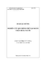 Nghiên cứu qui trình chế tạo màng chân bì da người