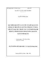 đặc điểm dịch tễ và các yếu tố liên quan với bệnh lây truyền qua đường tình dục ở nhân viên nữ làm việc trong các cơ sở kinh doanh dịch vụ dễ bị lợi dụng hoạt động mại dâm tại ttytdp quận 6