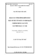 Khảo sát tình hình kiểm soát một số yếu tố nguy cơ tim mạch ở bệnh nhân cao tuổi sau nhồi máu cơ tim