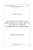 Chất lượng cuộc sống ở người cao tuổi bệnh tăng huyết áp và các yếu tố liên quan tại 2 xã vĩnh lộc a và vĩnh lộc b, huyện bình chánh, tp. hồ chí minh, năm 2017