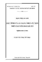 độc tính của xi măng nhựa tự dán trên nguyên bào sợi 3t3