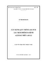 Xây dựng quy trình aso pcr xác định điểm đa hình rs2231142 trên abcg2