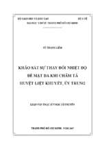 Khảo sát sự thay đổi nhiệt độ bề mặt da khi châm tả huyệt liệt khuyết, ủy trung