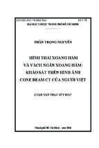 Hình thái xoang hàm và vách ngăn xoang hàm khảo sát trên hình ảnh cone beam ct của người việt