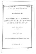 đánh giá hiệu quả và an toàn của kỹ thuật oxy hóa máu qua màng ngoài cơ thể tại bệnh viện chợ rẫy