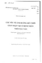 Các yếu tố ảnh hưởng đến thời gian nhập viện ở bệnh nhân nhồi máu não