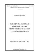 Biểu hiện của các dấu ấn tế bào gốc ung thư trong ung thư tế bào gan trên hóa mô miễn dịch