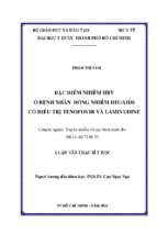 đặc điểm nhiễm hbv ở bệnh nhân đồng nhiễm hiv aids có điều trị tenofovir và lamivudine