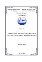 Hydrodynamic assessment of a new master plan for tam quan port   binh dinh province master thesis major coastal engineering and management code 62 58 02 0