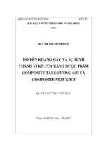 độ bền kháng gãy và sự hình thành vi kẽ của răng được trám composite tăng cường sợi và composite một khối