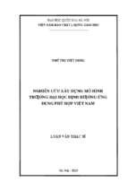 Nghiên cứu xây dựng mô hình trường đại học định hướng ứng dụng phù hợp việt nam 