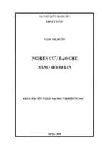 Nghiên cứu bào chế nano berberin