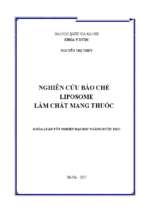 Nghiên cứu bào chế liposome làm chất mang thuốc