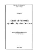 Nghiên cứu bào chế hệ phân tán rắn của rutin