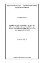 Nghiên cứu giải pháp nâng cao hiệu quả công tác lập quy hoạch và quản lý quy hoạch xây dựng đô thị khu vực quận 12   thành phố hồ chí minh  