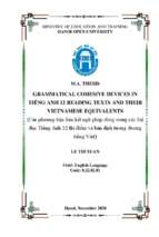 Grammatical cohesive devices in tiếng anh 12 reading texts and their vietnamese equivalents 
