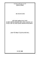 Biện pháp chỉ đạo thực hiện bộ tiêu chuẩn kiểm định chất lượng giáo dục các trường tiểu học trên địa bàn thành phố hải phòng  