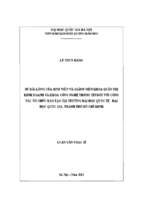 Sự hài lòng của sinh viên và giảng viên khoa quản trị kinh doanh và khoa công nghệ thông tin đối với công tác tổ chức đào tạo tại trường đại học quốc tế   đhqg hcm. 