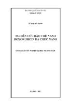 Nghiên cứu bào chế nano doxorubicin đa chức năng