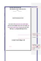 Tác động của chuẩn nghề nghiệp giáo viên tiểu học đối với giáo viên tiểu học thành phố hải dương. 