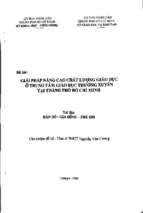 Giải pháp nâng cao chất lượng giáo dục ở trung tâm giáo dục thường xuyên tại thành phố hồ chí minh dân số gia đình trẻ em.
