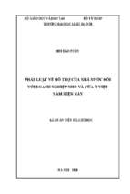 Pháp luật về hỗ trợ của nhà nước đối với doanh nghiệp nhỏ và vừa ở việt nam hiện nay