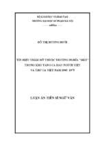 Tín hiệu thẩm mỹ thuộc trường nghĩa “mắt” trong kho tàng ca dao người việt và thơ ca việt nam 1945 1975