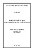 Môi trường thẩm mỹ trong cơ quan hành chính thành phố hà nội tt