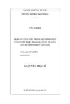 Phân bố công suất trong hệ thống điện có xét đến nhiệt độ & khả năng áp dụng cho hệ thống điện việt nam 