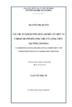 Các yếu tố ảnh hưởng đến cam kết tổ chức và ý định chuyển đổi công việc của công chức tại tỉnh lâm đồng