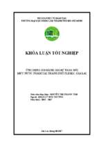 ứng dụng gis đánh giá sự thay đổi mực nước ngầm tại tp. pleiku, gia lai
