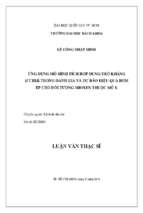 ứng dụng mô hình tích hợp dung trở kháng (ccrm) trong đánh giá và dự báo hiệu quả bơm ép cho đối tượng mioxen thuộc mỏ x
