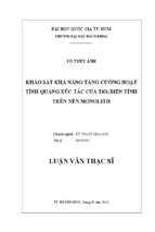 Khảo sát khả năng tăng cường hoạt tính quang xúc tác của tio2 biến tính trên nền monolith