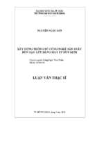 Xây dựng thông số công nghệ sản xuất bún gạo lứt bằng máy ép đùn mini